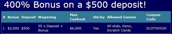 Sloto cash casino no deposit bonus 2018
