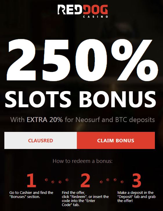 no deposit bonus code for red dog casino