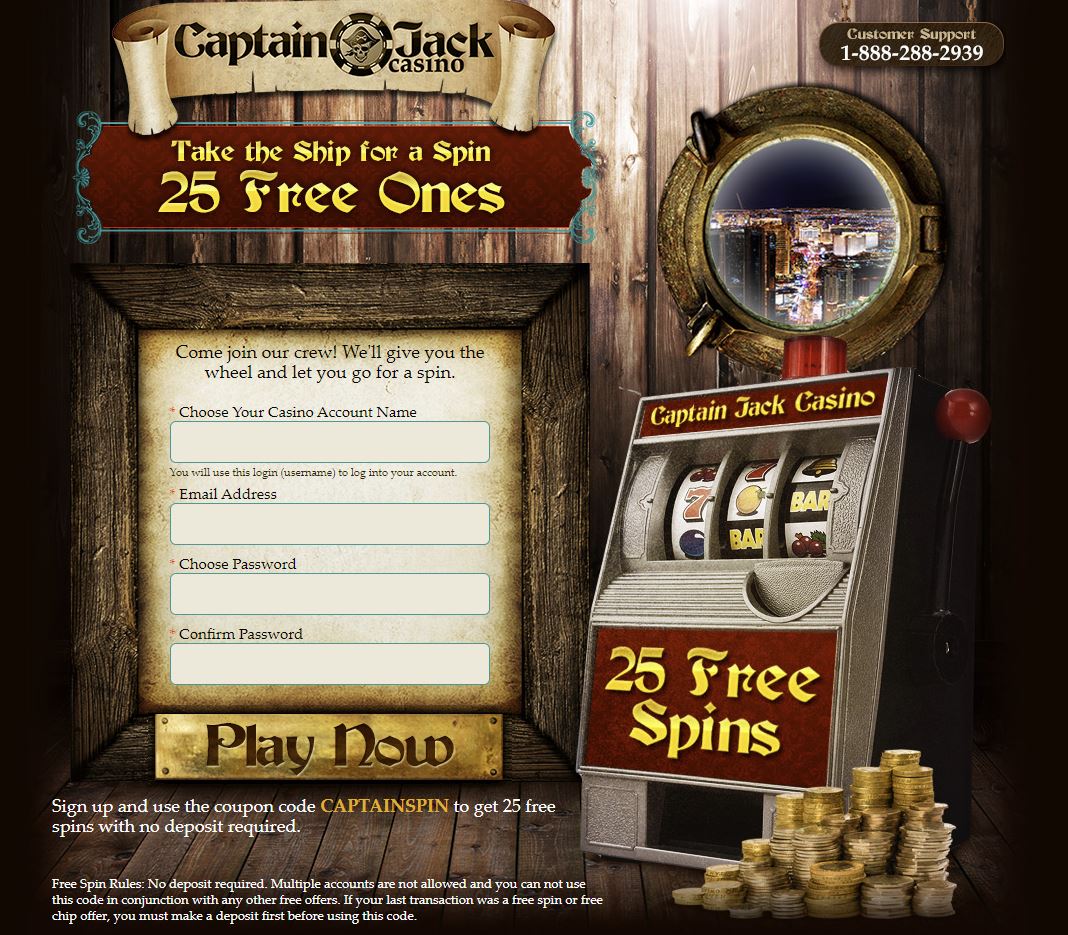 Captain Jack Casino No Deposit Bonus Codes 75 Free + 25 Spins May 2024