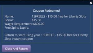 liberty slots casino no deposit bonus codes