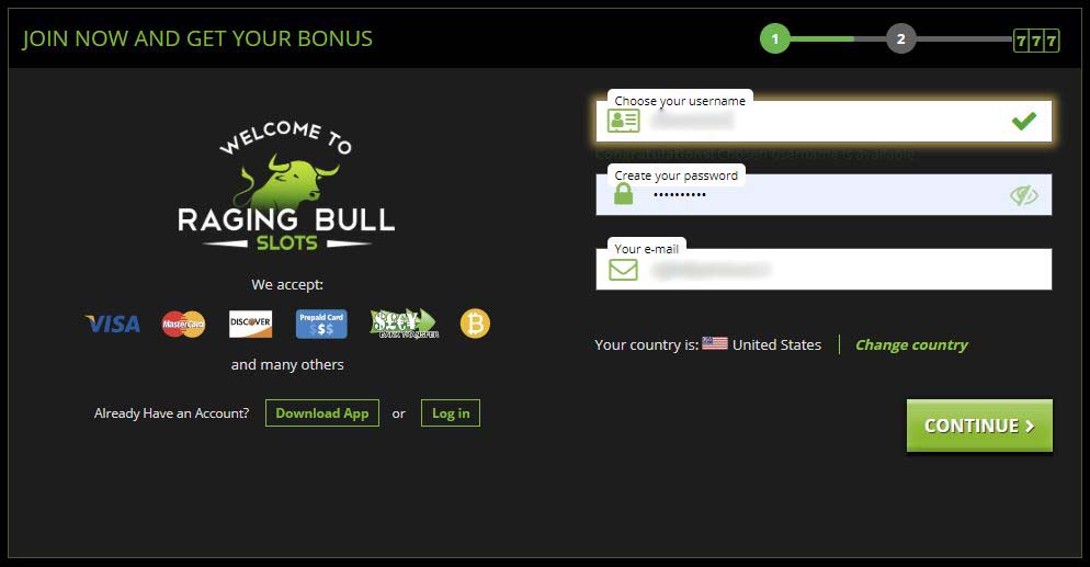 no deposit bonus code raging bull