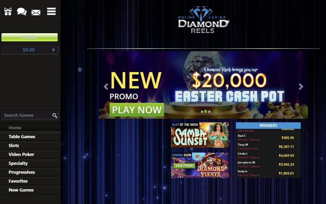 diamond reels casino no deposit bonus