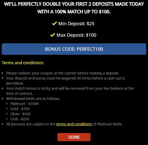 Platinum Reels No Deposit Bonus Codes Jan 2024