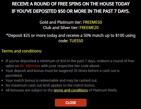 Golden reels free bonus code 2020 feb